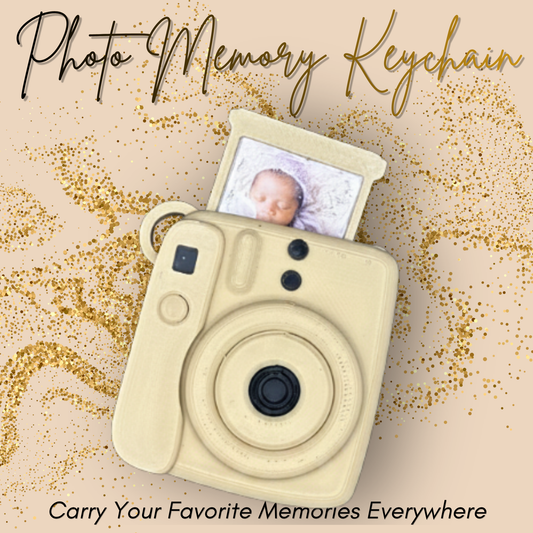 Custom Photo Keychain | Camera Keepsake, Memorial, Baby, Graduation, Pet Gift