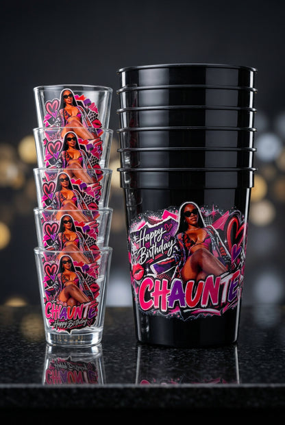 Personalized Party Cups & Shot Glasses | Custom Birthday & Event Favors